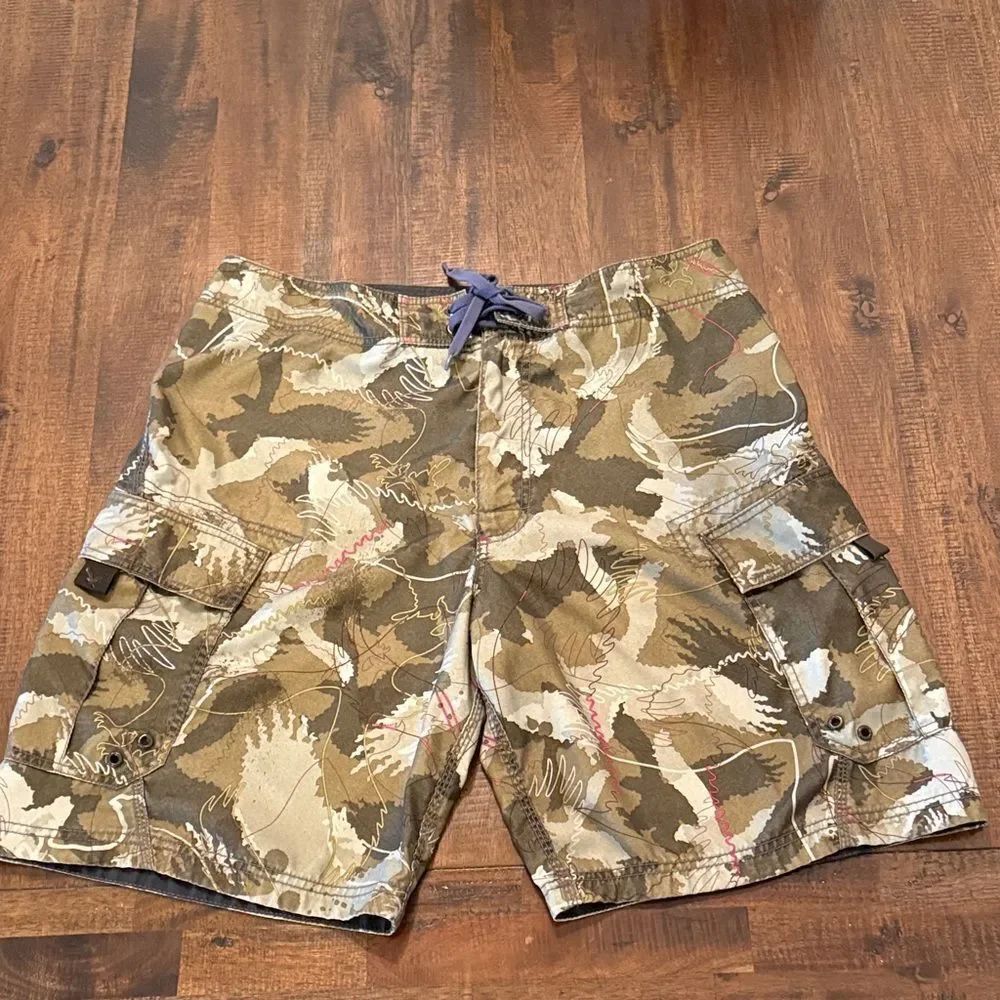 American Eagle Camouflage Cargo Swim Shorts